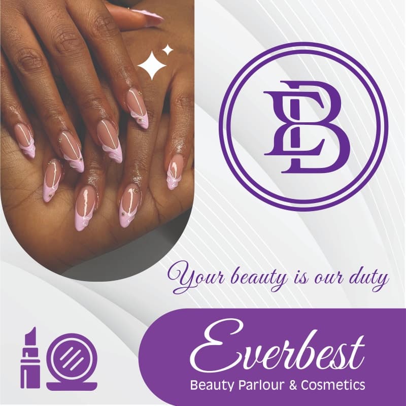 Beauty Parlour Logo Design & Branding in Eldoret | Everbest Beauty Parlour