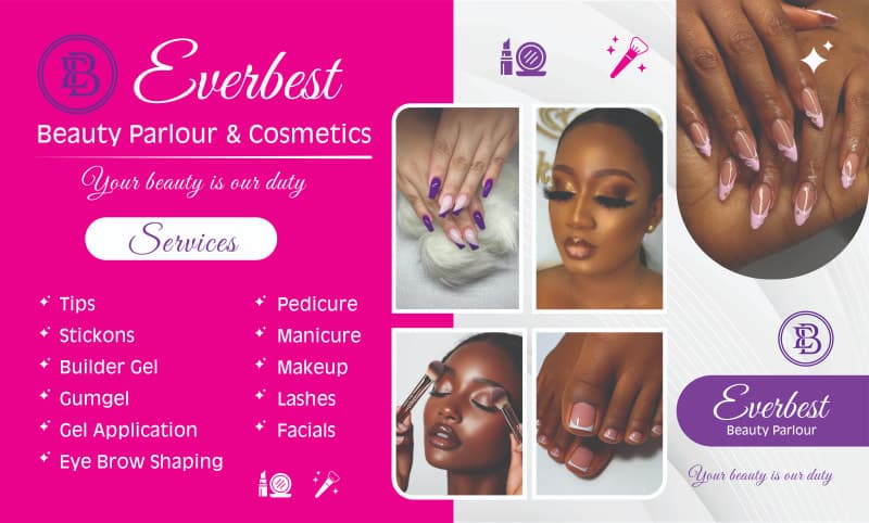 Beauty Parlour Logo Design & Branding in Eldoret | Everbest Beauty Parlour