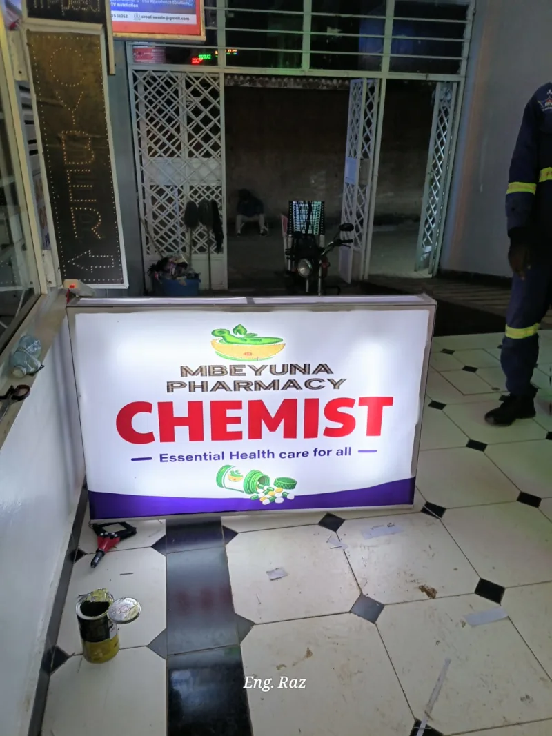 Mbeyuna Pharmacy Light Box Design