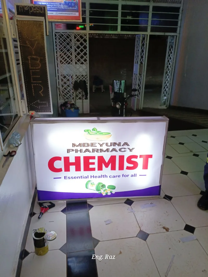 Mbeyuna Pharmacy Light Box Design